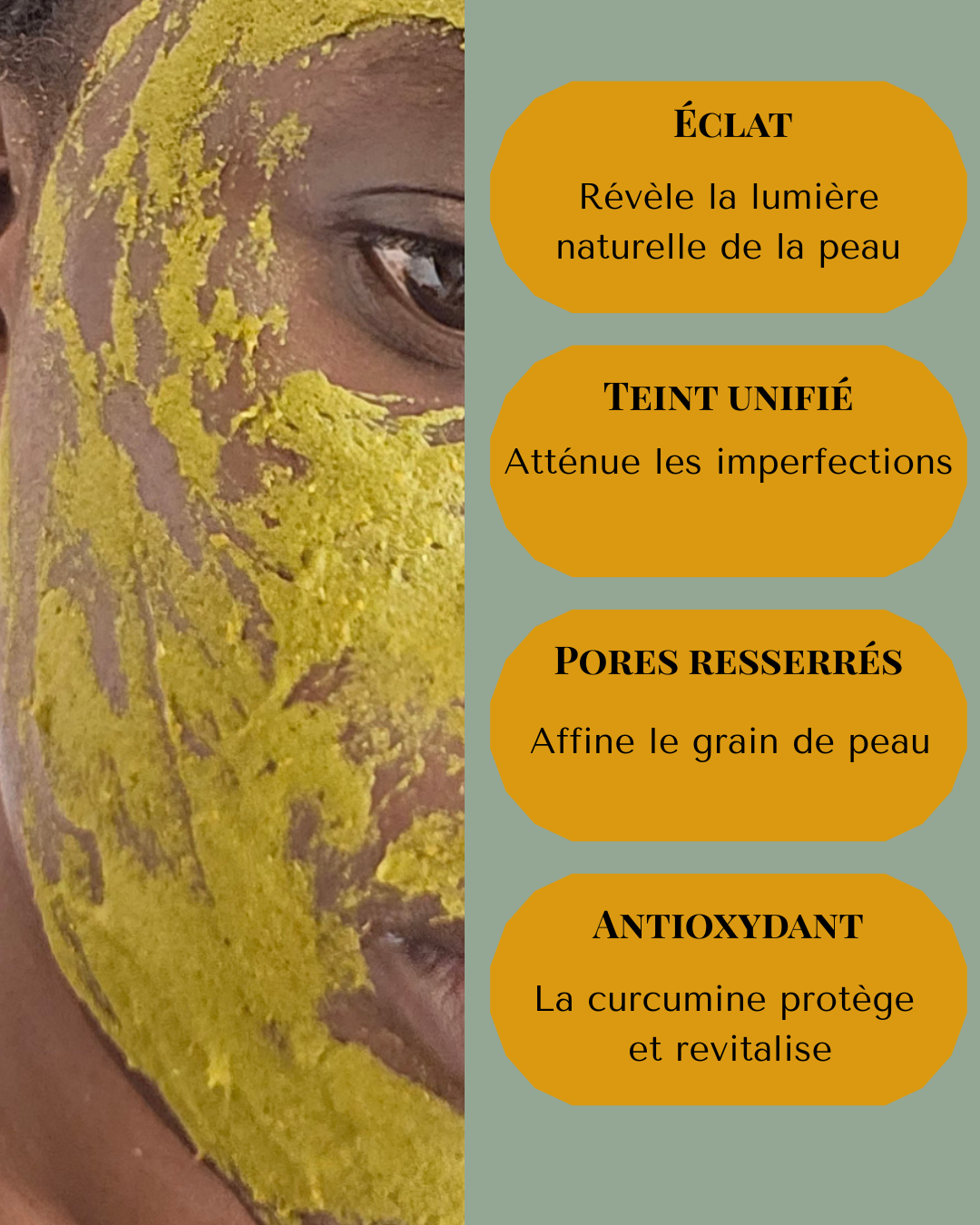 Texture en gel du masque GLOW une fois activé