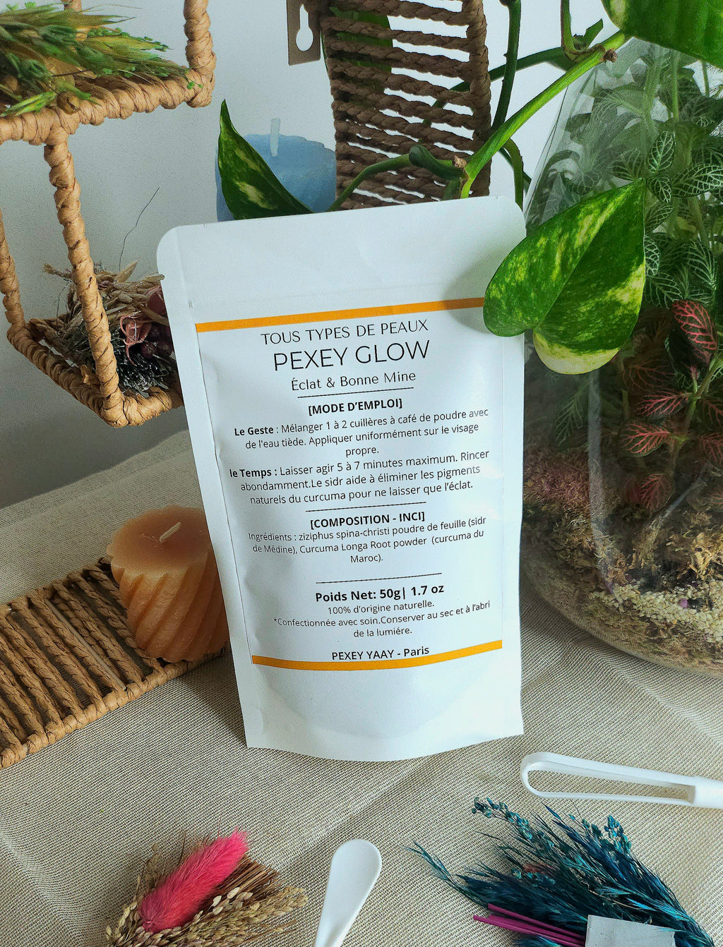 Rituel N°2 Masque Visage Éclat et Bonne Mine PEXEY GLOW (Curcuma & / Sidr)