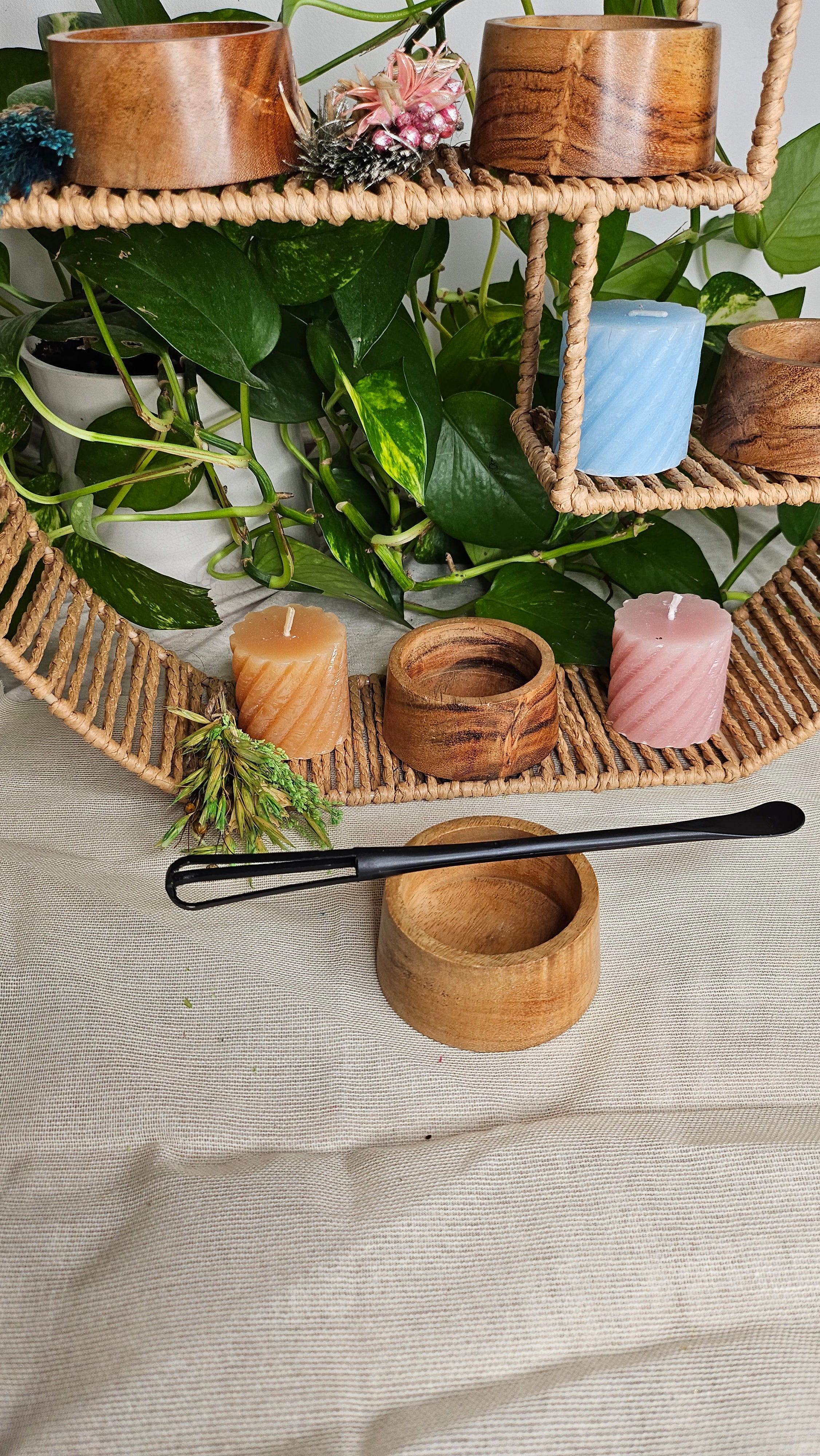 Kit de Préparation Complet (Bol en Bois & Fouet 2-en-1)