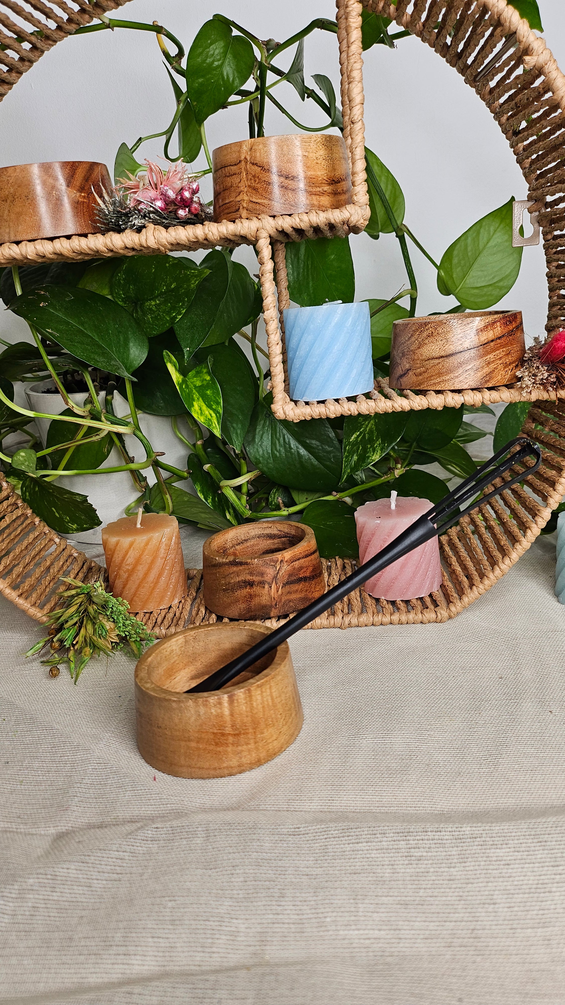 Kit de Préparation Complet (Bol en Bois & Fouet 2-en-1)