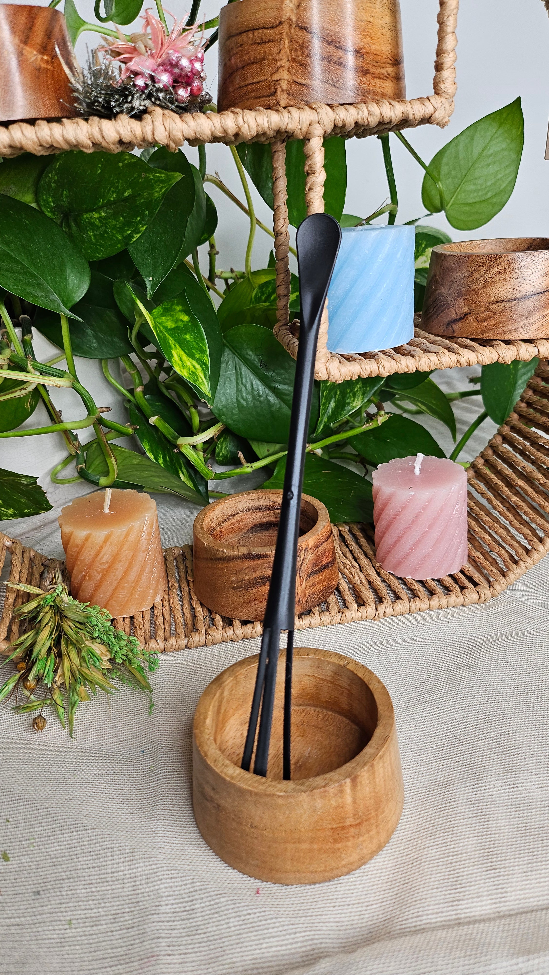 Kit de Préparation Complet (Bol en Bois & Fouet 2-en-1)