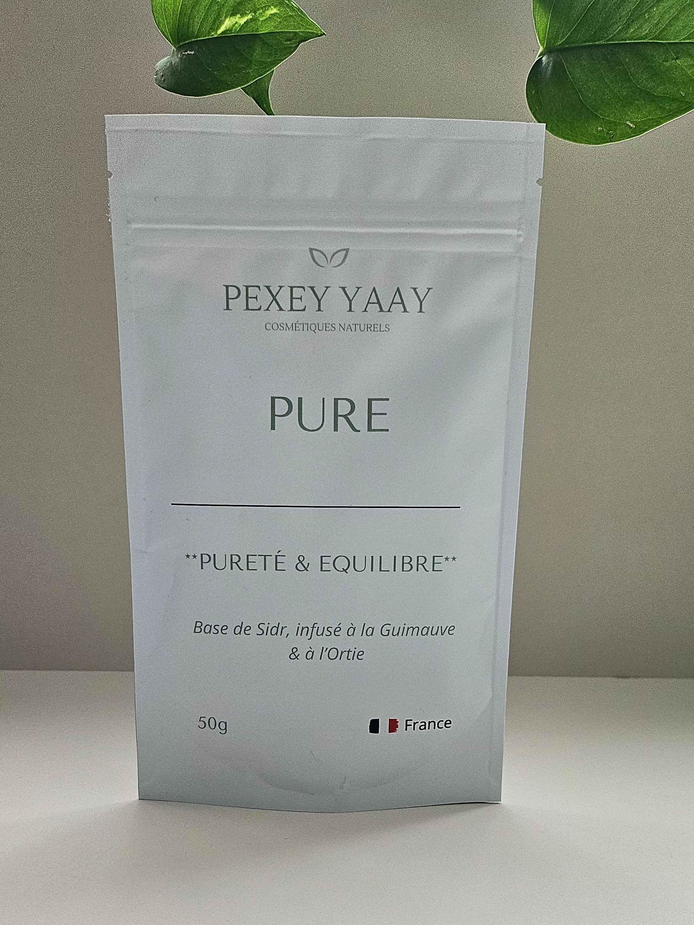 Packaging du masque en poudre PURE Pexey Yaay à l'ortie