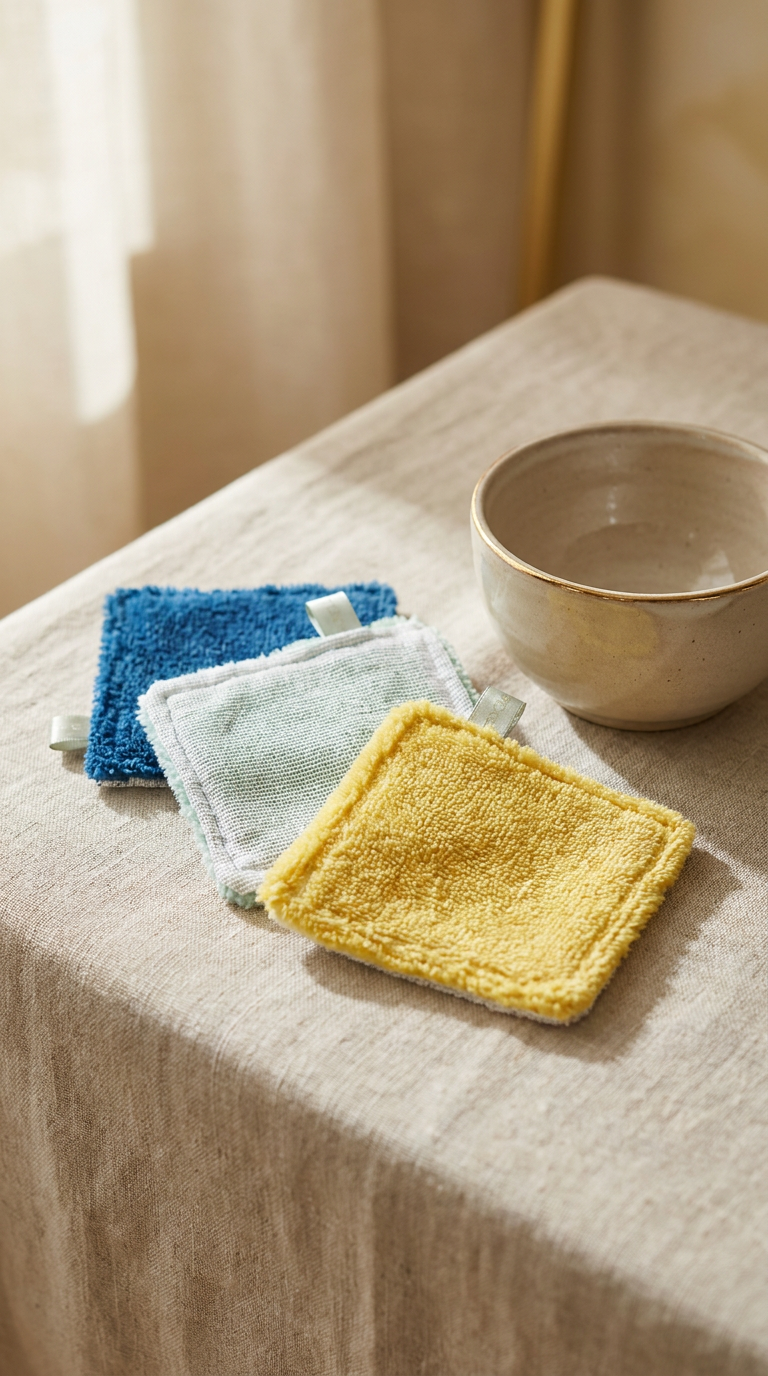 Trio de pads bifaces coton et jute Pexey Yaay